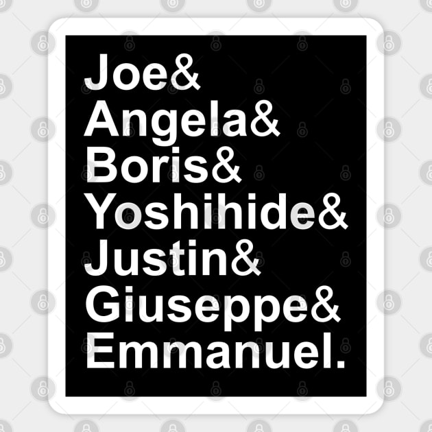 G7 Summit 2021 Leaders Joe Biden Merkel Boris Trudeau G-7 Magnet by Decamega